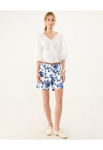 Bermuda Para Mujer  Color Blanco Marca Patprimo #30100365 Patprimo