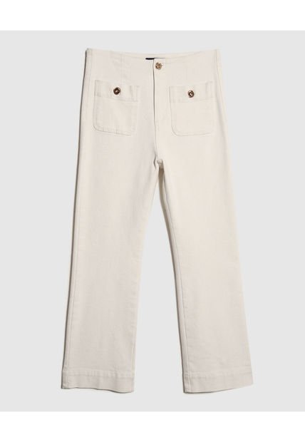 Jean Para Mujer Crop Flare Color Blanco Marca Patprimo #30160399