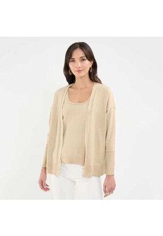 Saco  Para Mujer Abierto Color Café Marca Patprimo #30330610 Patprimo