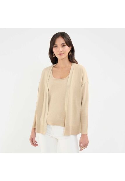 Saco  Para Mujer Abierto Color Café Marca Patprimo #30330610