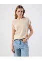 Camiseta  Para Mujer Manga Corta Cuello Redondo Color Beige Marca Patprimo #30093909 de Patprimo