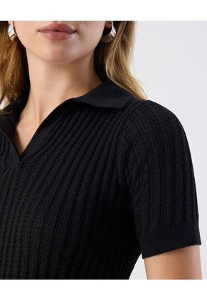 Polo  Para Mujer Manga Corta Color Negro Marca Patprimo #30110457