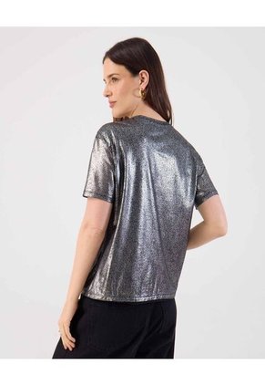 Camiseta  Para Mujer Manga Corta Cuello Redondo Color Negro Marca Patprimo #30093929