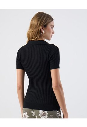 Polo  Para Mujer Manga Corta Color Negro Marca Patprimo #30110457