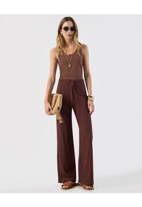 Camiseta  Para Mujer Manga Sisa Cuello Redondo Color Café Marca Patprimo #30093852