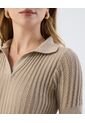 Polo  Para Mujer Manga Corta Color Beige Marca Patprimo #30110457 de Patprimo