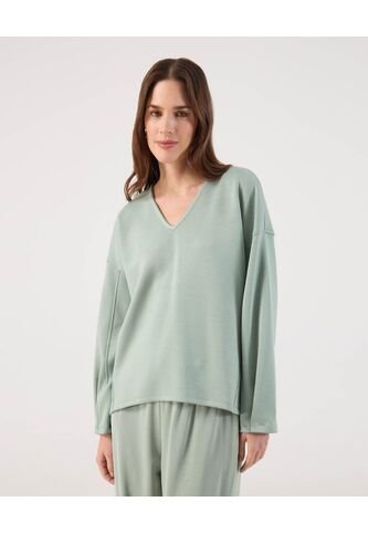 Buzo Para Mujer Cuello V Color Verde Marca Patprimo #30060072 Patprimo