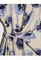 Blusa Estampada Con Anudado  Para Mujer Beige Patprimo de Patprimo