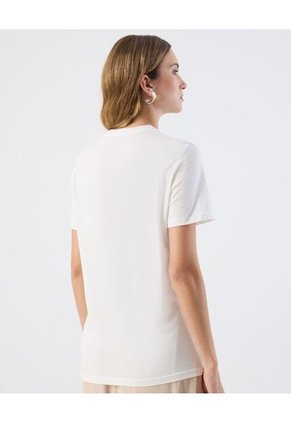 Camiseta  Para Mujer Manga Corta Cuello Redondo Color Blanco Marca Patprimo #30093907