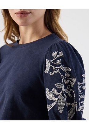 Camiseta  Para Mujer Manga Corta Cuello Redondo Color Azul Marca Patprimo #30093873