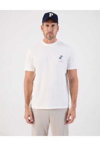 Camiseta  Para Hombre Manga Corta Cuello Redondo Color Crema Marca Patprimo #44098314 Patprimo