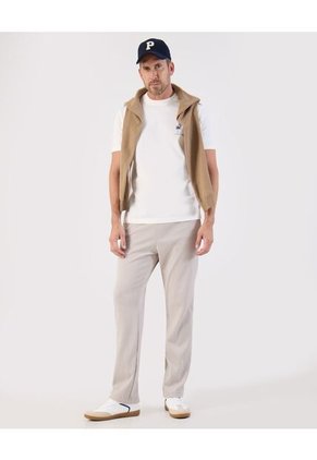 Camiseta  Para Hombre Manga Corta Cuello Redondo Color Crema Marca Patprimo #44098314