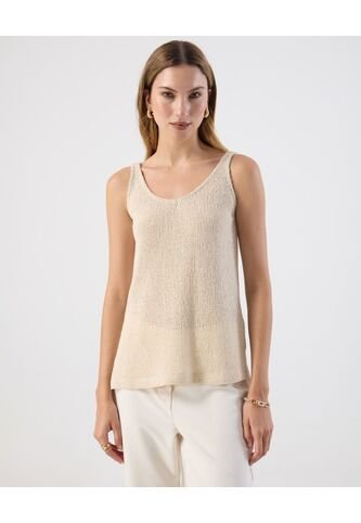 Camiseta  Para Mujer Manga Sisa Cuello V Color Beige Marca Patprimo #30093908 Patprimo