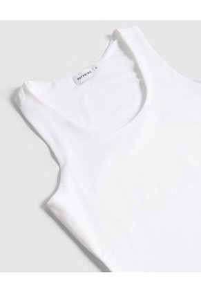 Camiseta  Para Mujer Manga Sisa Cuello Redondo Color Blanco Marca Patprimo #30097783