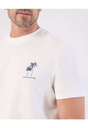 Camiseta  Para Hombre Manga Corta Cuello Redondo Color Crema Marca Patprimo #44098314