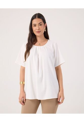 Blusa Para Mujer Manga Corta Color Blanco Marca Patprimo #14121411 Patprimo