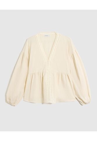 Blusa  Para Mujer Manga 3/4 Color Beige Marca Patprimo #30123650 Patprimo