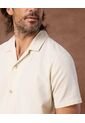 Camisa  Para Hombre Manga Corta Sin Bolsillo Cuello R Color Crema Marca Patprimo #44017305 de Patprimo