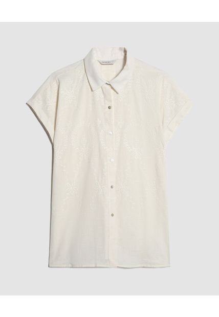 Camisa Para Mujer Manga Corta Color Crema Marca Patprimo #30010638
