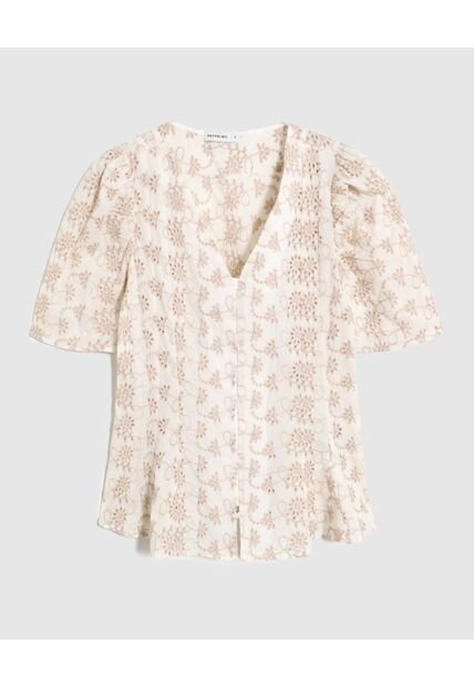 Blusa  Para Mujer Manga Corta Color Crudo Marca Patprimo #30123652