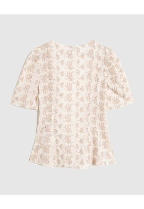 Blusa  Para Mujer Manga Corta Color Crudo Marca Patprimo #30123652