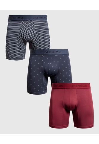 Boxer X3 Para Hombre Fleat Seamer Medio Color Negro Marca Patprimo #44000544 Patprimo