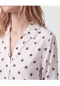 Blusa Estampada Manga 3/4 Para Mujer  Para Mujer Blanco Patprimo de Patprimo