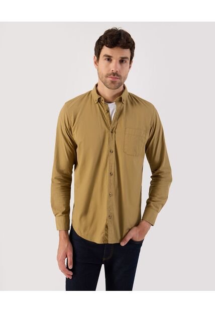 Camisa  Para Hombre Manga Larga Con Bolsillo Cuello B Color Verde Marca Patprimo #44013168