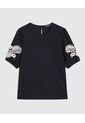 Blusa  Para Mujer Manga Corta Color Negro Marca Patprimo #30123671 de Patprimo