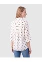 Blusa Estampada Manga 3/4 Para Mujer  Para Mujer Blanco Patprimo de Patprimo