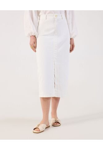 Falda  Para Mujer Medio Color Blanco Marca Patprimo #30140419 Patprimo