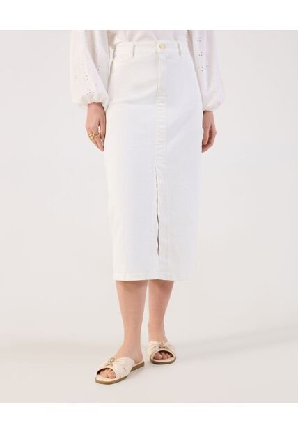 Falda  Para Mujer Medio Color Blanco Marca Patprimo #30140419