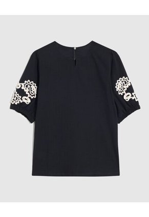Blusa  Para Mujer Manga Corta Color Negro Marca Patprimo #30123671