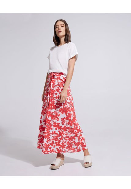 Falda Para Mujer Medio Color Rojo  Marca Patprimo #30140360