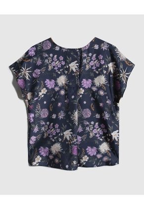 Blusa Para Mujer Manga Corta Color Azul Oscuro Marca Patprimo #30123351