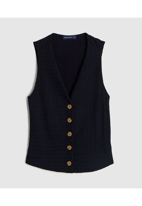 Chaleco Para Mujer Punto Color Negro Marca Patprimo #30250047