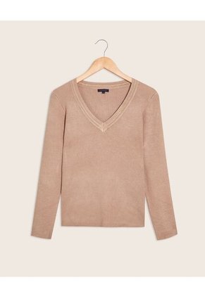 Saco Para Mujer Cuello V Color Beige Marca Patprimo #30330381