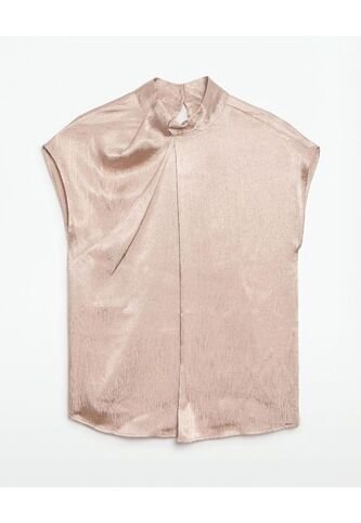 Blusa  Para Mujer Manga Corta Color Beige Marca Patprimo #30123669 Patprimo