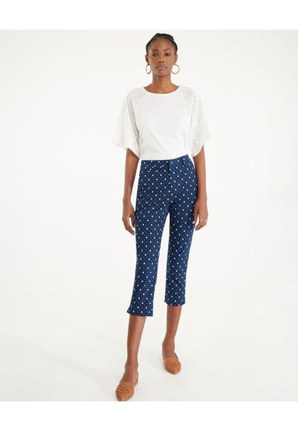 Pantalón Para Mujer Capri Color Azul  Marca Patprimo #30071622