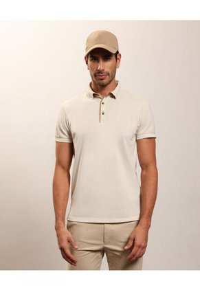 Polo  Para Hombre Cuello Tejido Sin Bolsillo Color Beige Marca Patprimo #44117242