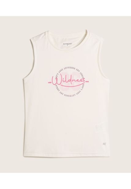 Camiseta Para Niña Manga Sisa Color Blanco Marca Patprimo #86090330