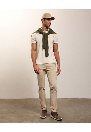 Polo  Para Hombre Cuello Tejido Sin Bolsillo Color Beige Marca Patprimo #44117242