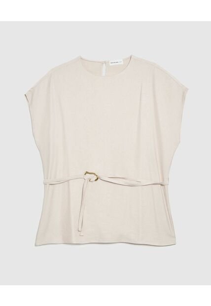 Blusa Para Mujer Manga Corta Color Crema Marca Patprimo #14121404