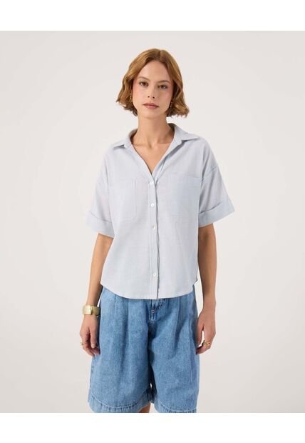 Camisa Para Mujer Manga Corta Color Gris Marca Patprimo #30010734