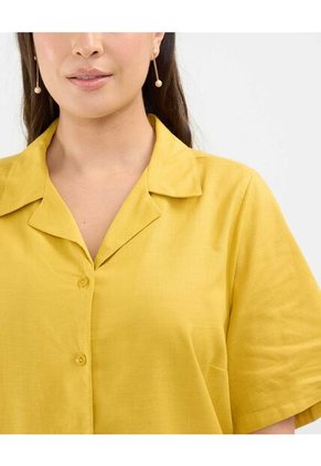 Camisa Para Mujer Manga Corta Color Amarillo  Marca Patprimo #14010189