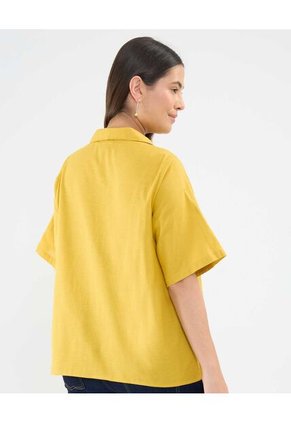 Camisa Para Mujer Manga Corta Color Amarillo  Marca Patprimo #14010189