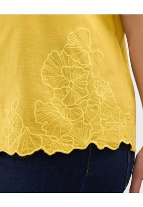 Camisa Para Mujer Manga Corta Color Amarillo  Marca Patprimo #14010189