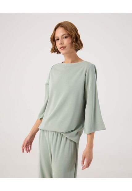 Camiseta Para Mujer Manga 3/4 Cuello Redondo Color Verde Marca Patprimo #30093826