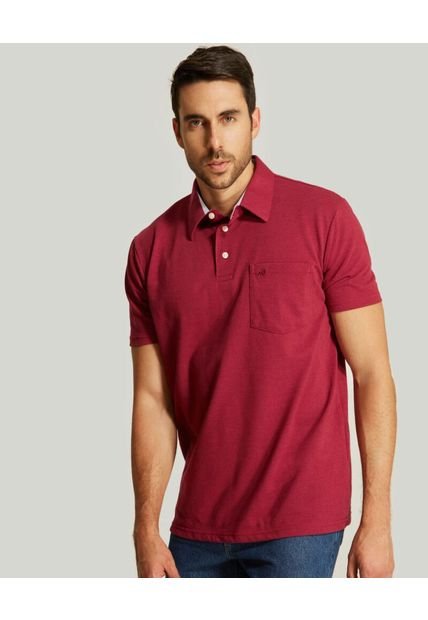 Polo Para Hombre Cuello Maquina Con Bolsillo Color Vino Marca Patprimo #44111091