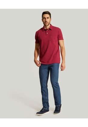 Polo Para Hombre Cuello Maquina Con Bolsillo Color Vino Marca Patprimo #44111091